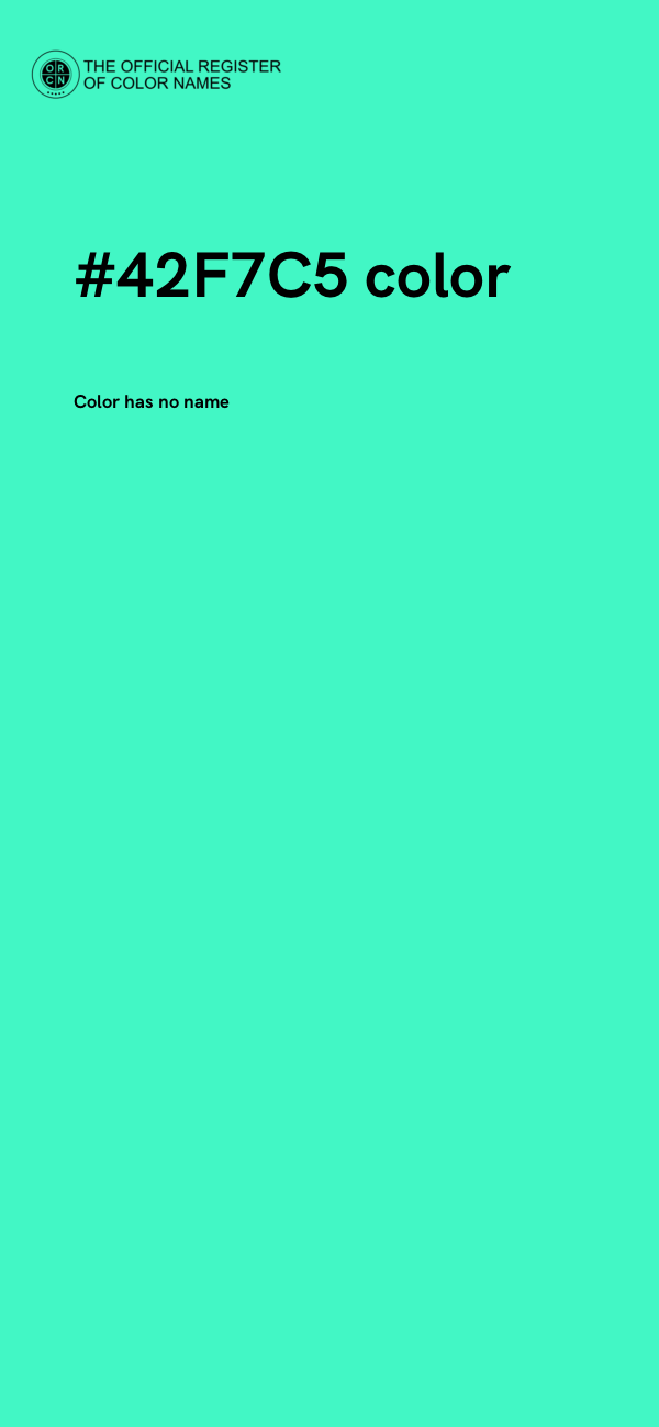 #42F7C5 color image