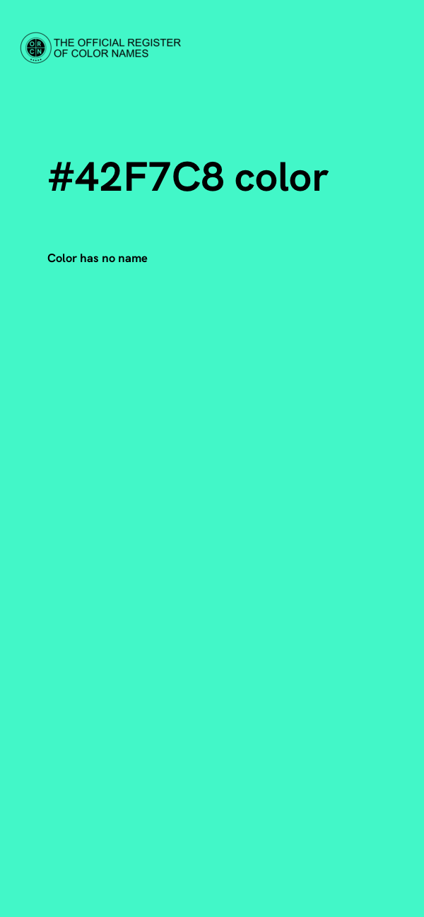 #42F7C8 color image