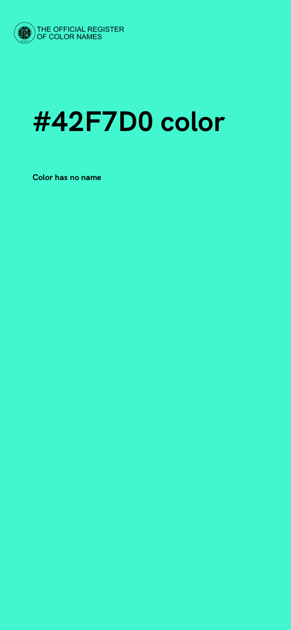#42F7D0 color image