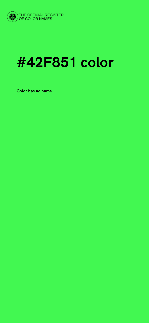 #42F851 color image