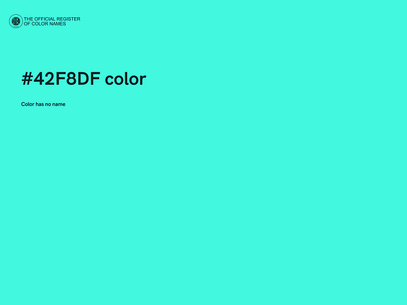 #42F8DF color image