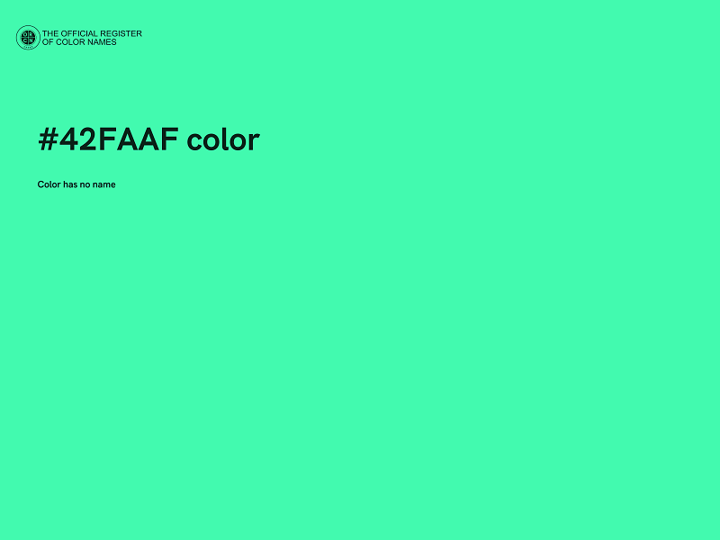#42FAAF color image