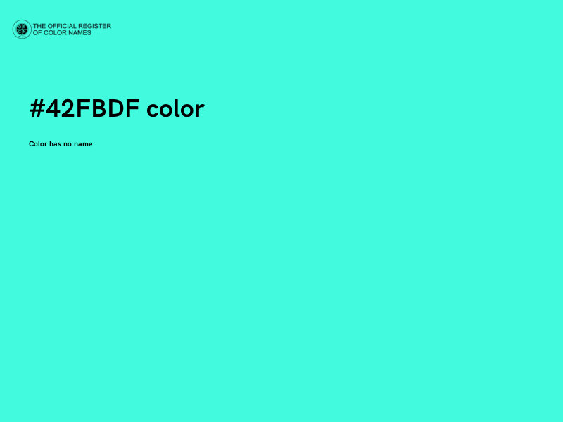 #42FBDF color image