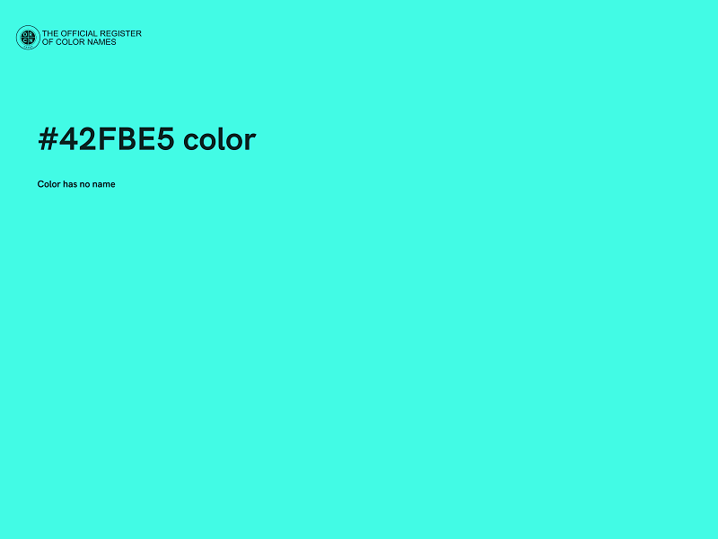 #42FBE5 color image