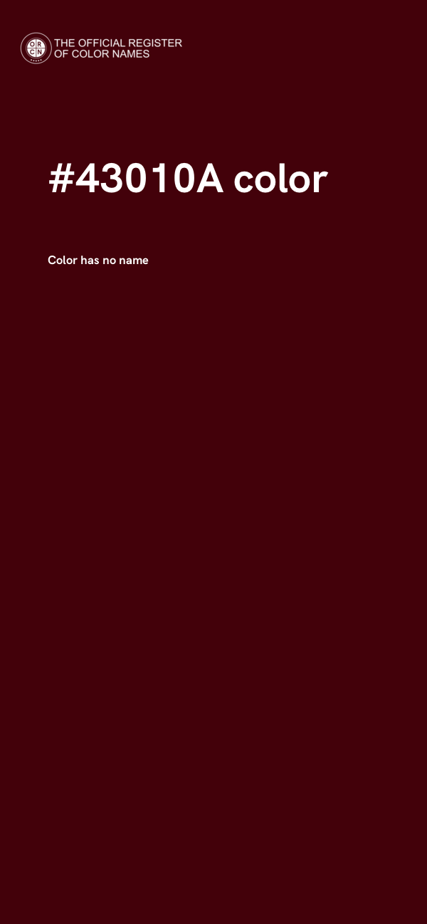 #43010A color image