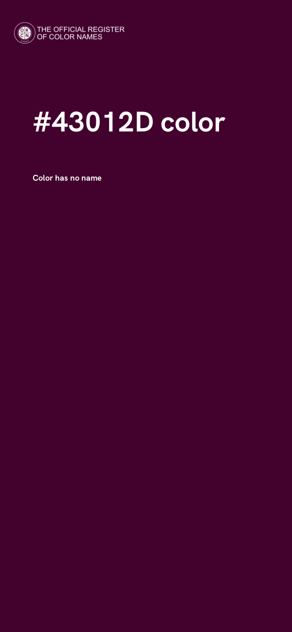 #43012D color image