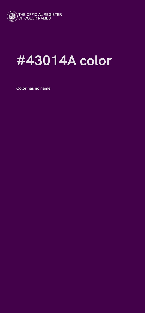 #43014A color image