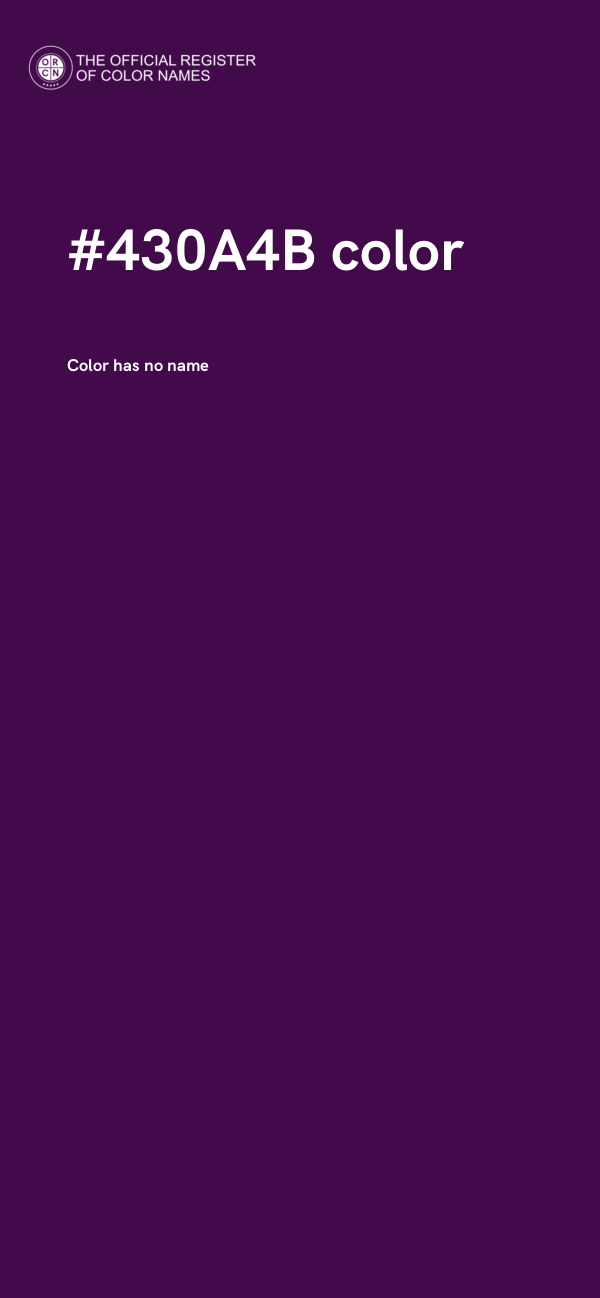 #430A4B color image