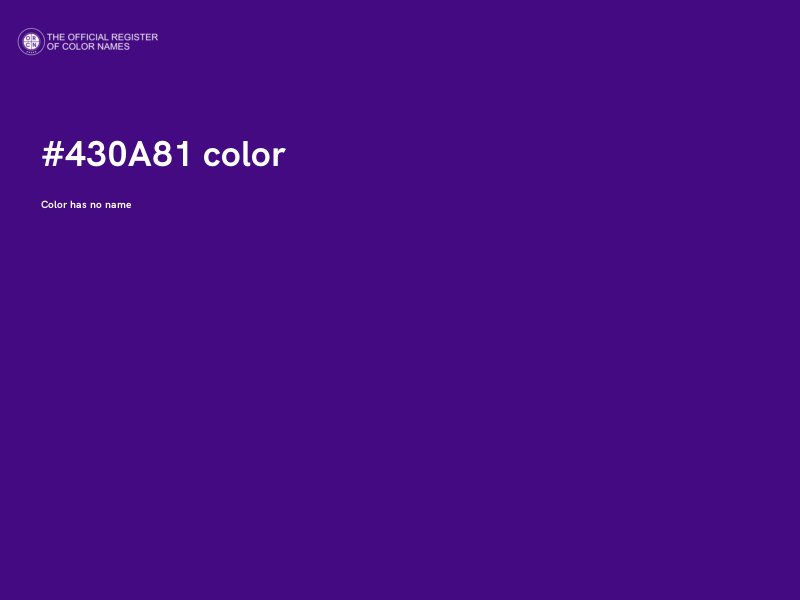 #430A81 color image
