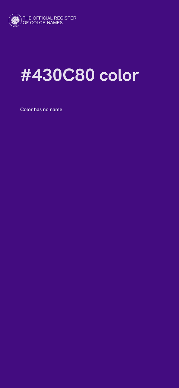 #430C80 color image