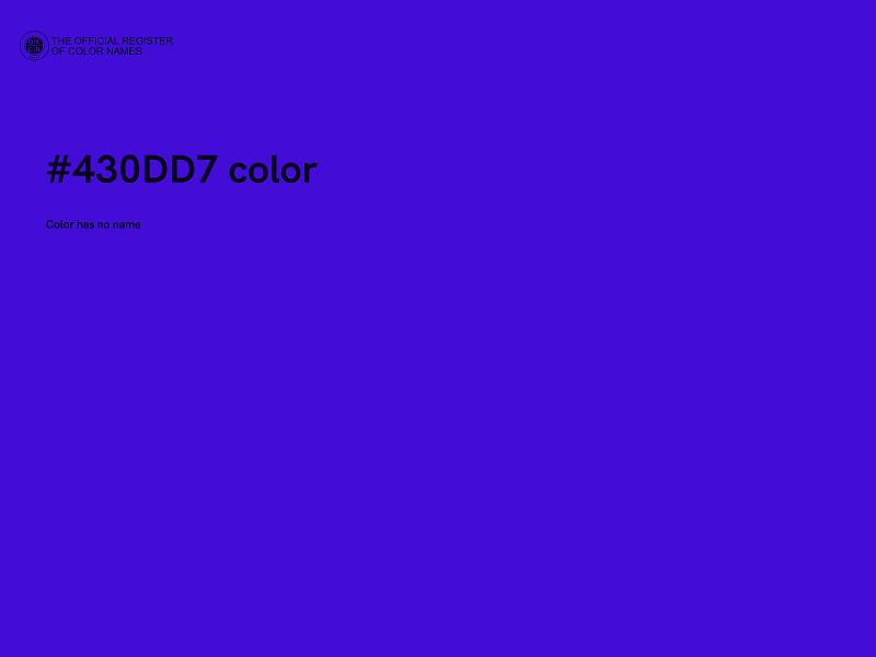 #430DD7 color image