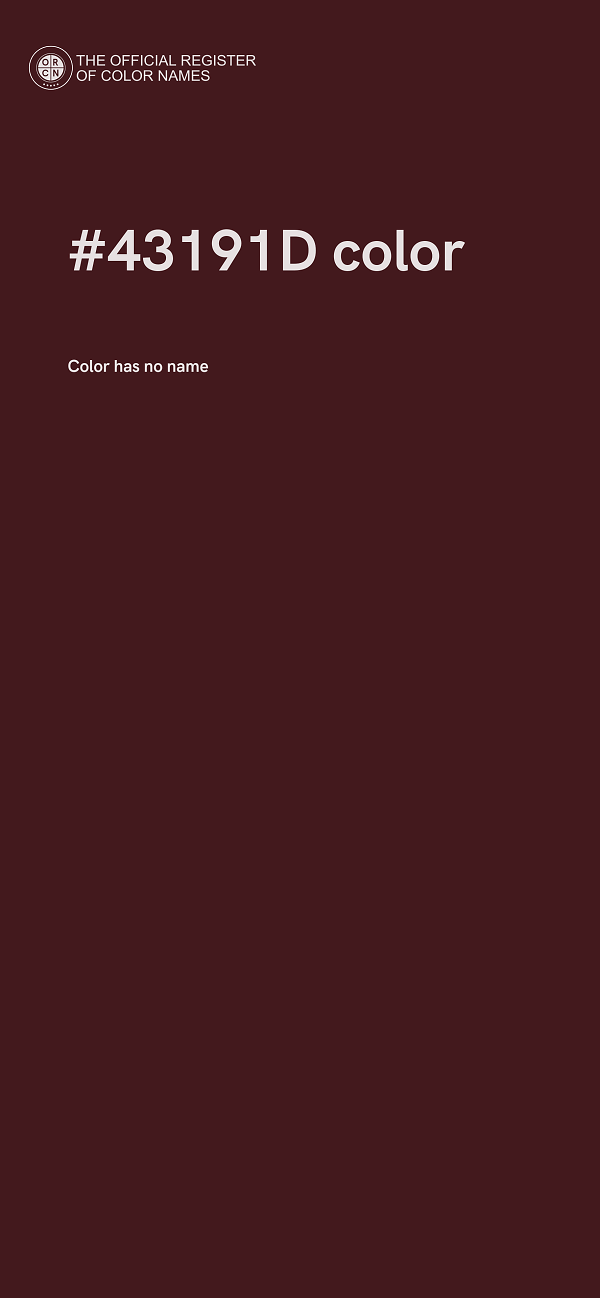 #43191D color image