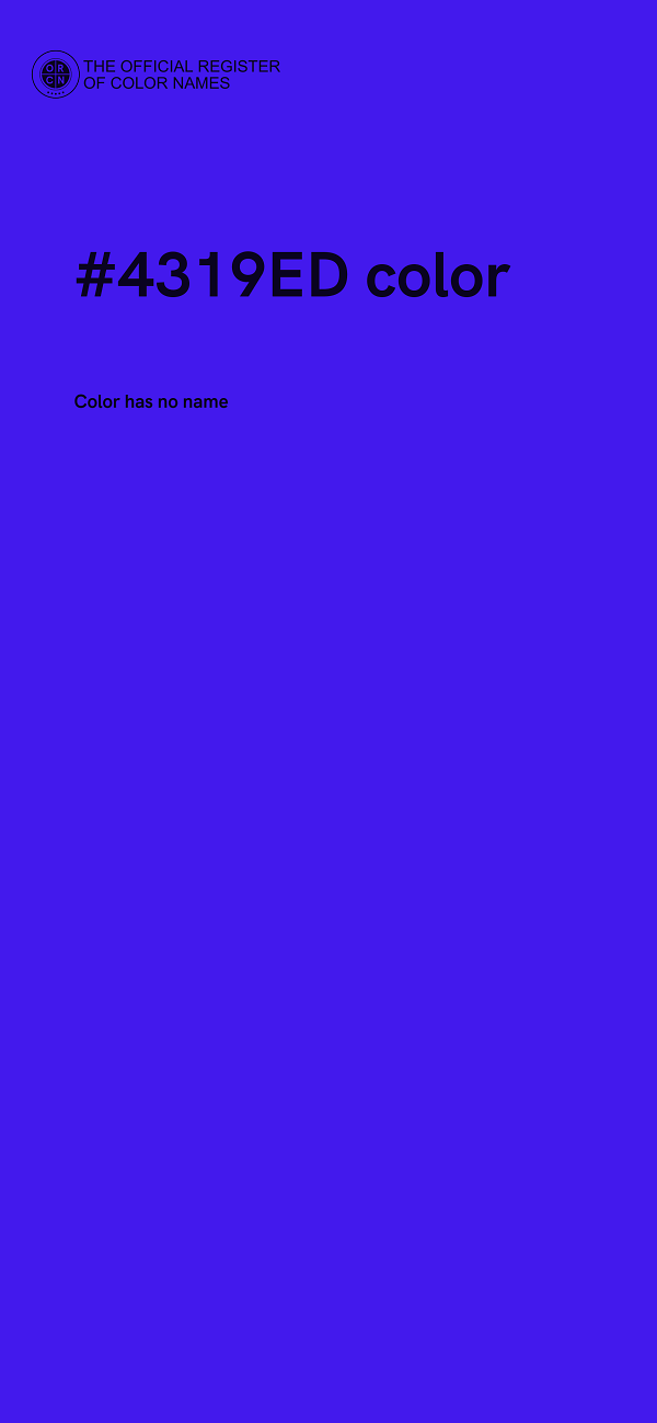 #4319ED color image