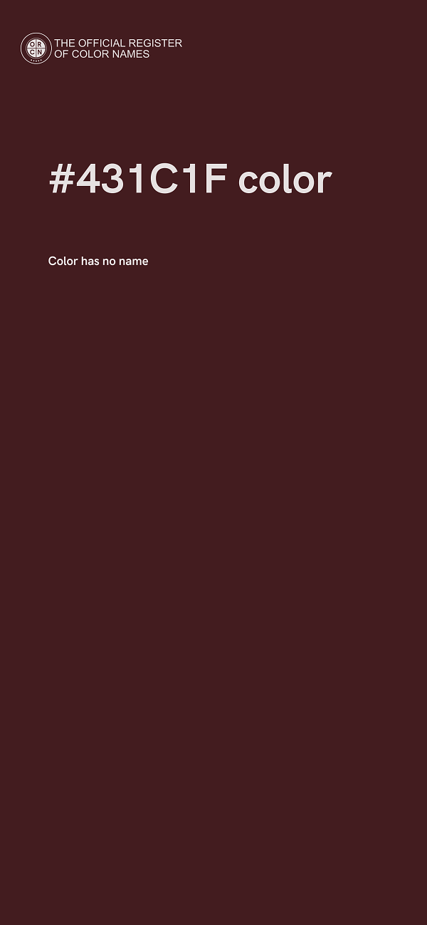 #431C1F color image