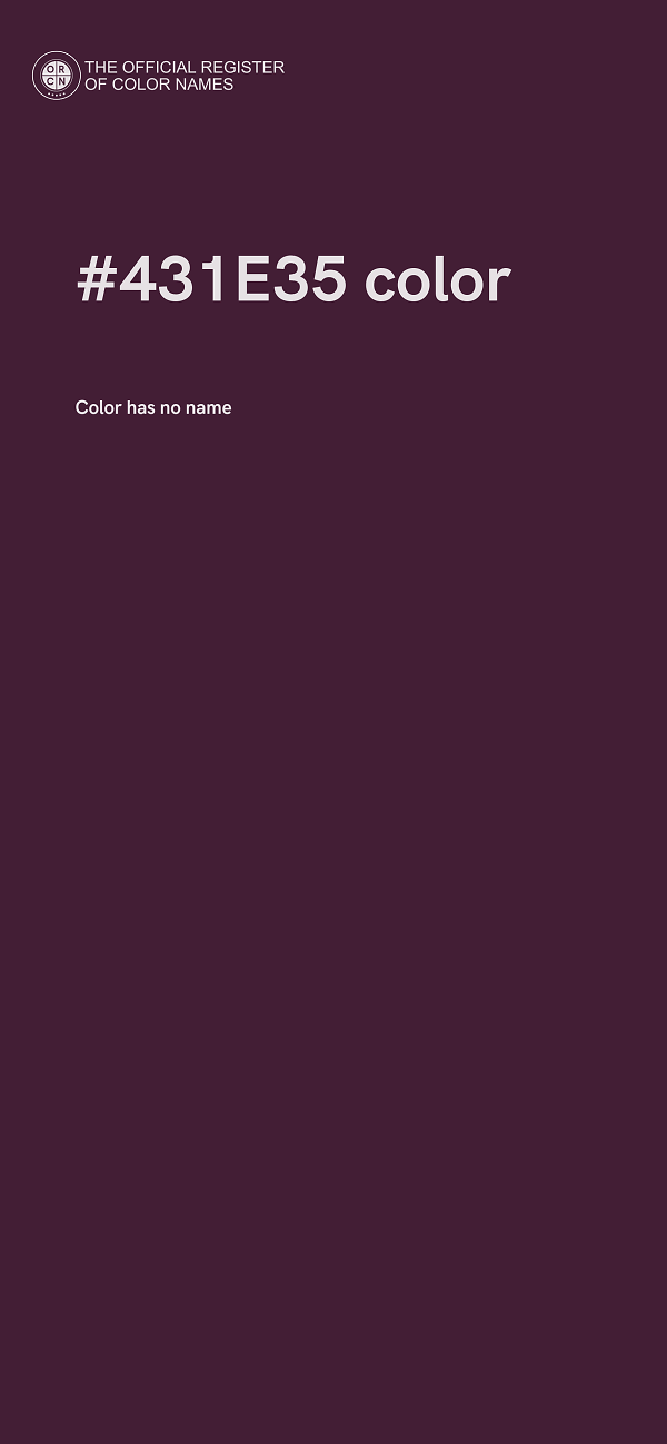 #431E35 color image