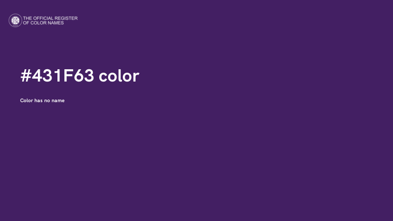 #431F63 color image