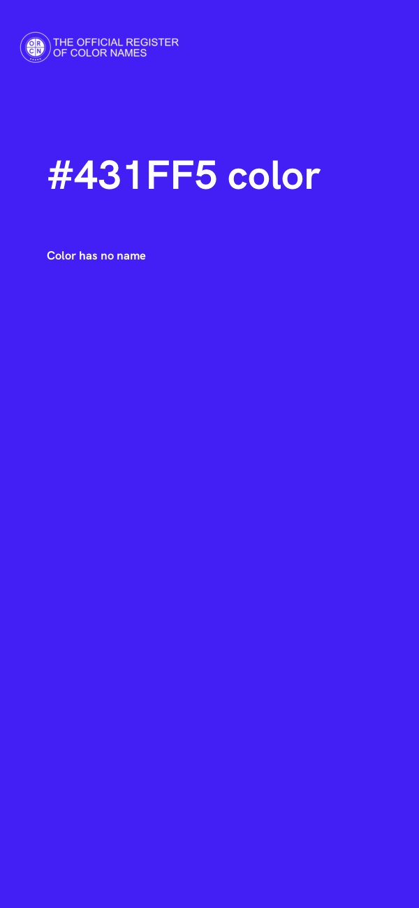 #431FF5 color image