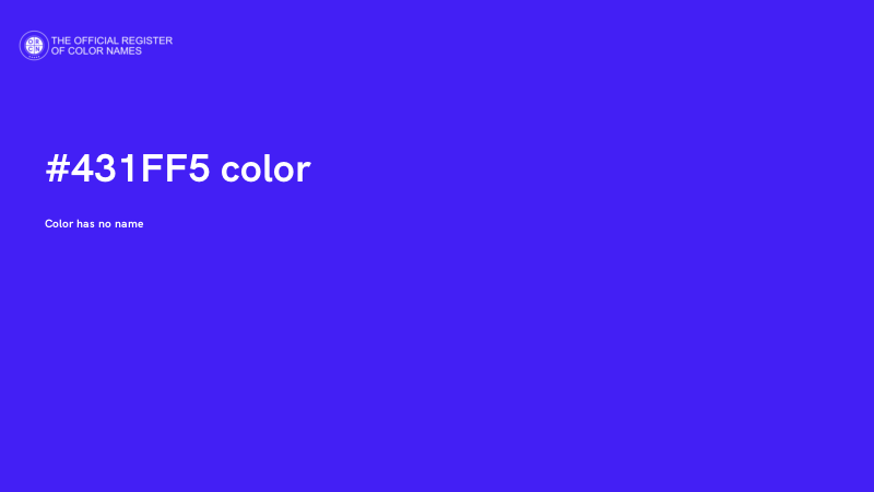 #431FF5 color image