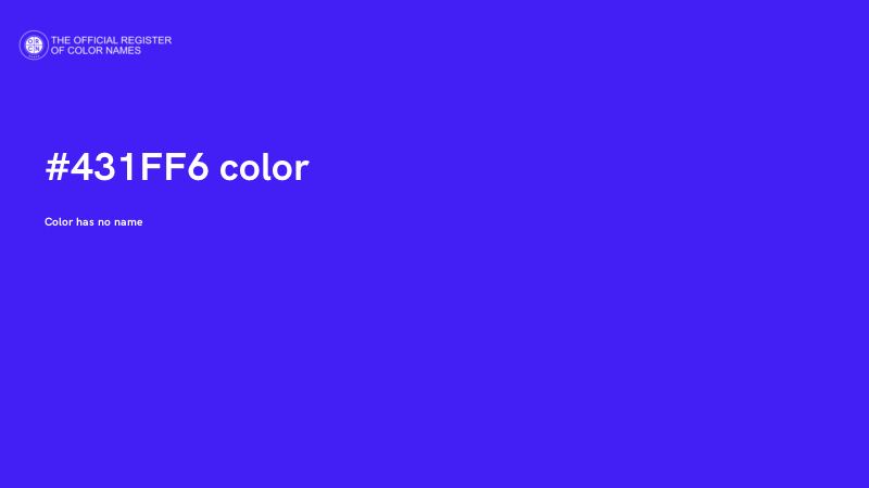 #431FF6 color image