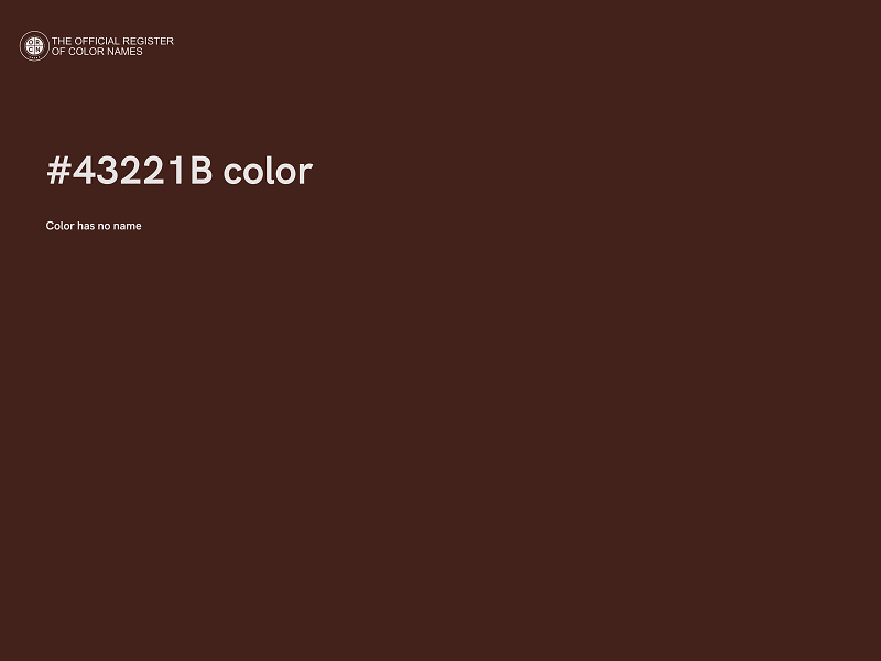 #43221B color image