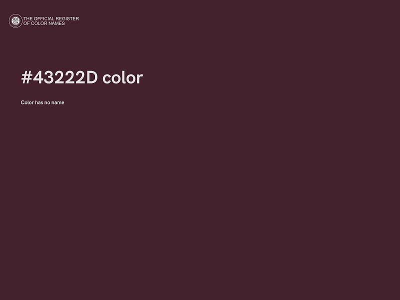 #43222D color image