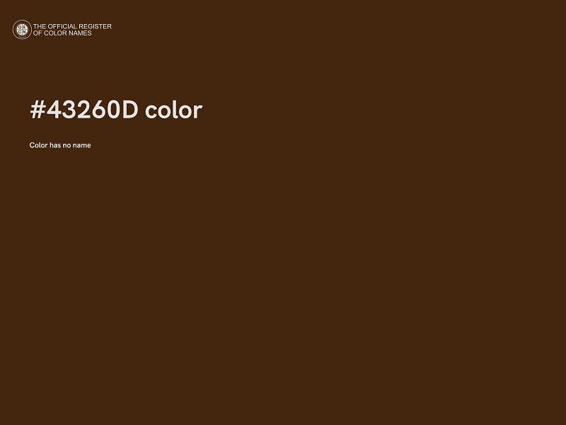 #43260D color image