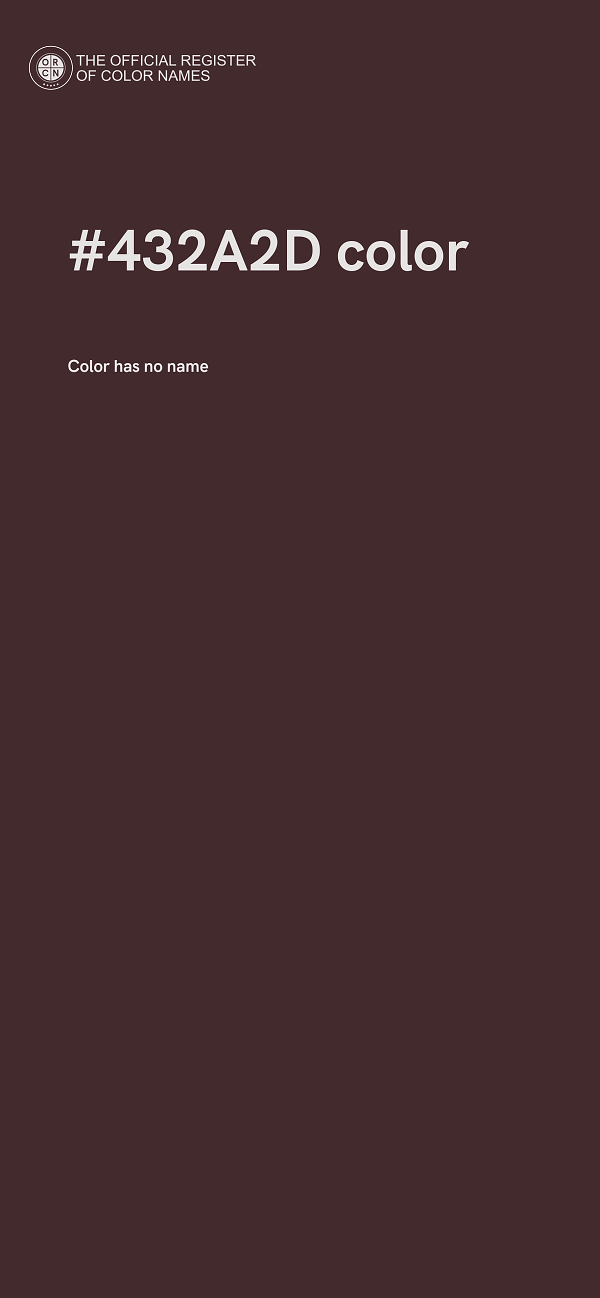 #432A2D color image