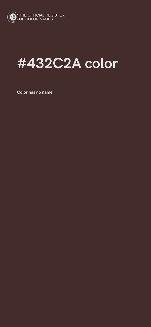 #432C2A color image