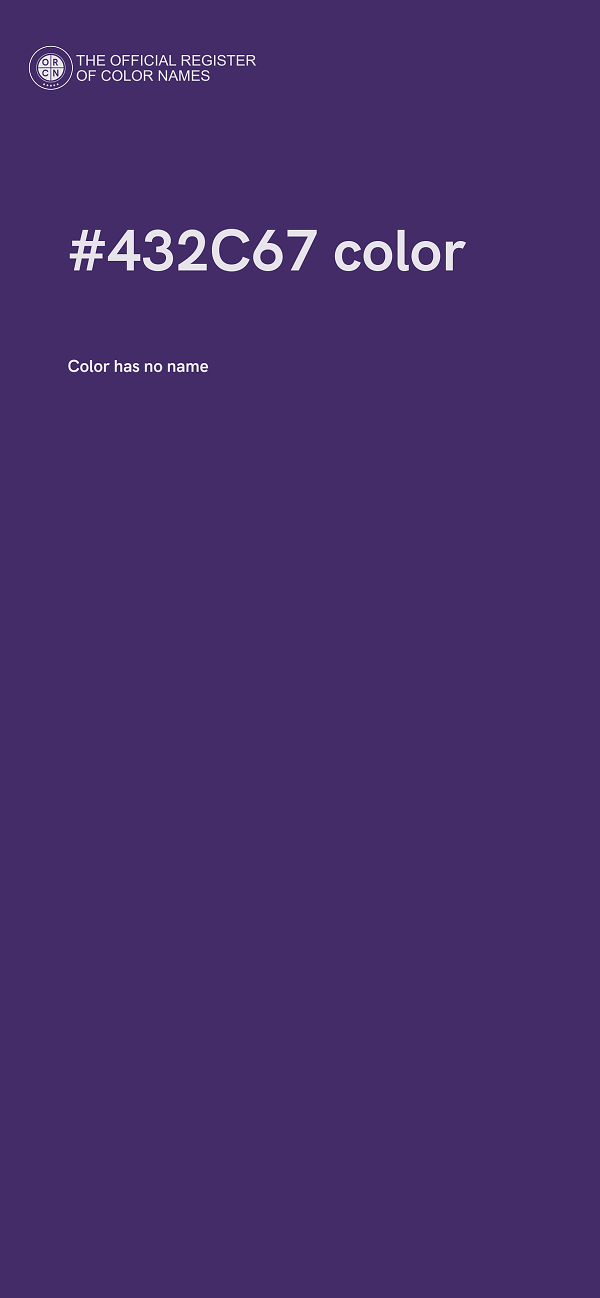 #432C67 color image