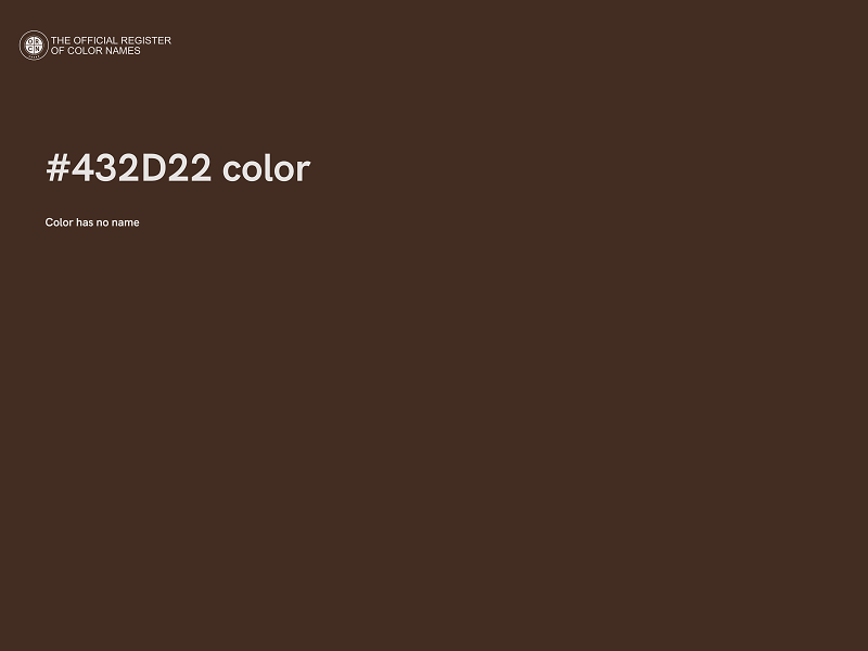 #432D22 color image