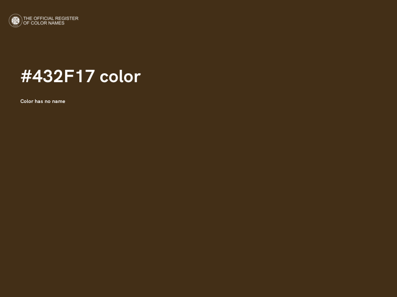 #432F17 color image