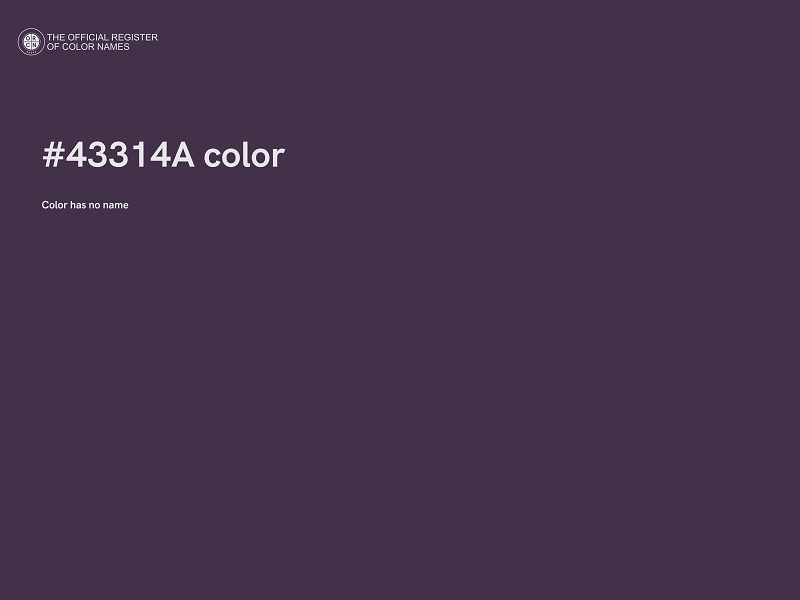 #43314A color image