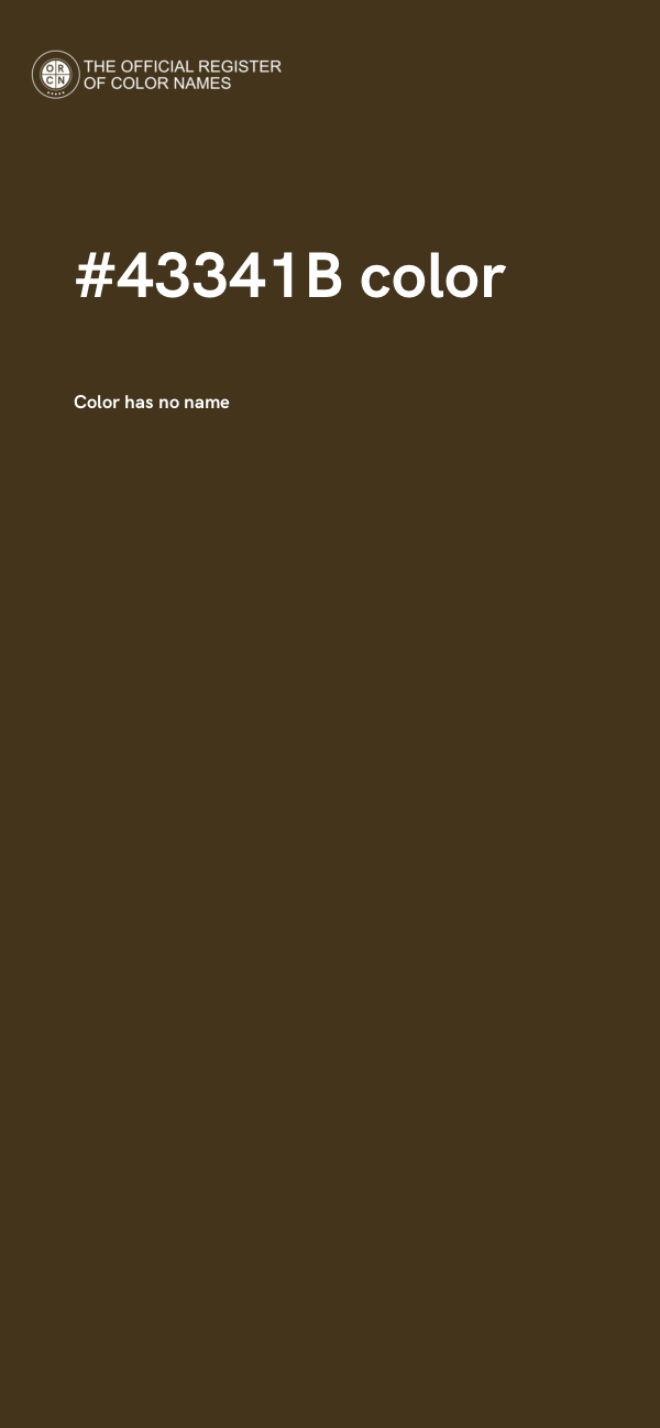 #43341B color image
