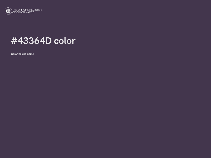 #43364D color image