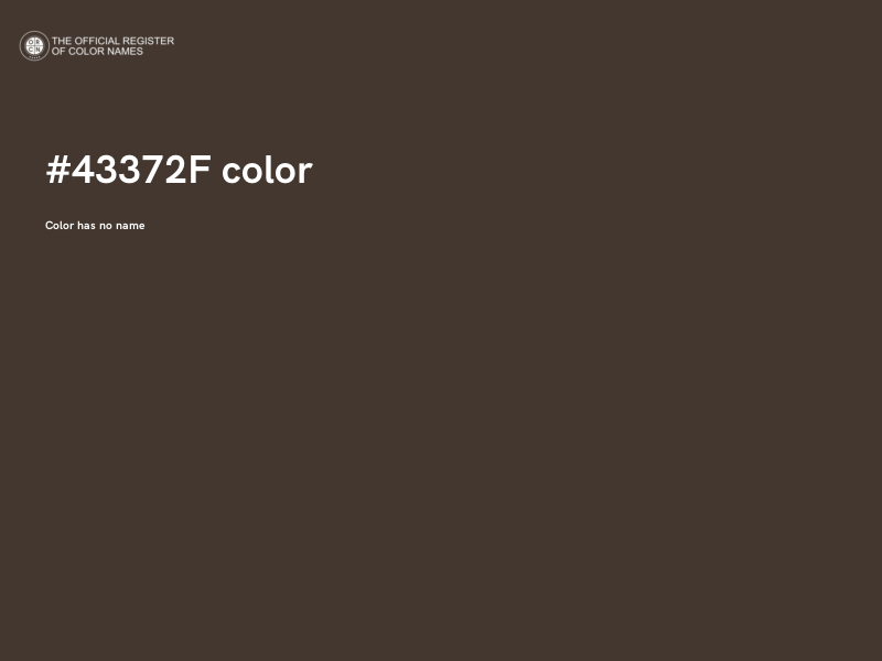 #43372F color image