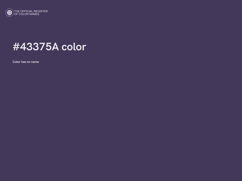 #43375A color image
