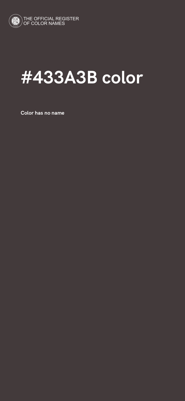 #433A3B color image