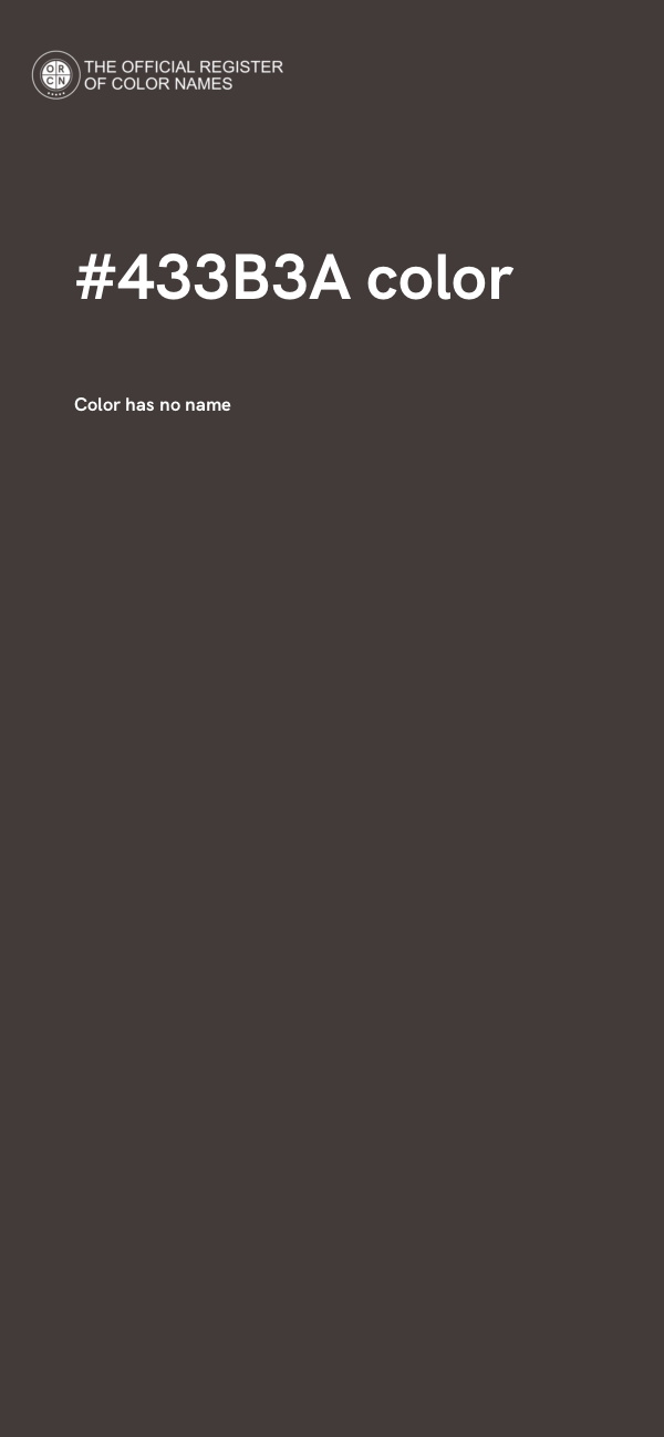 #433B3A color image