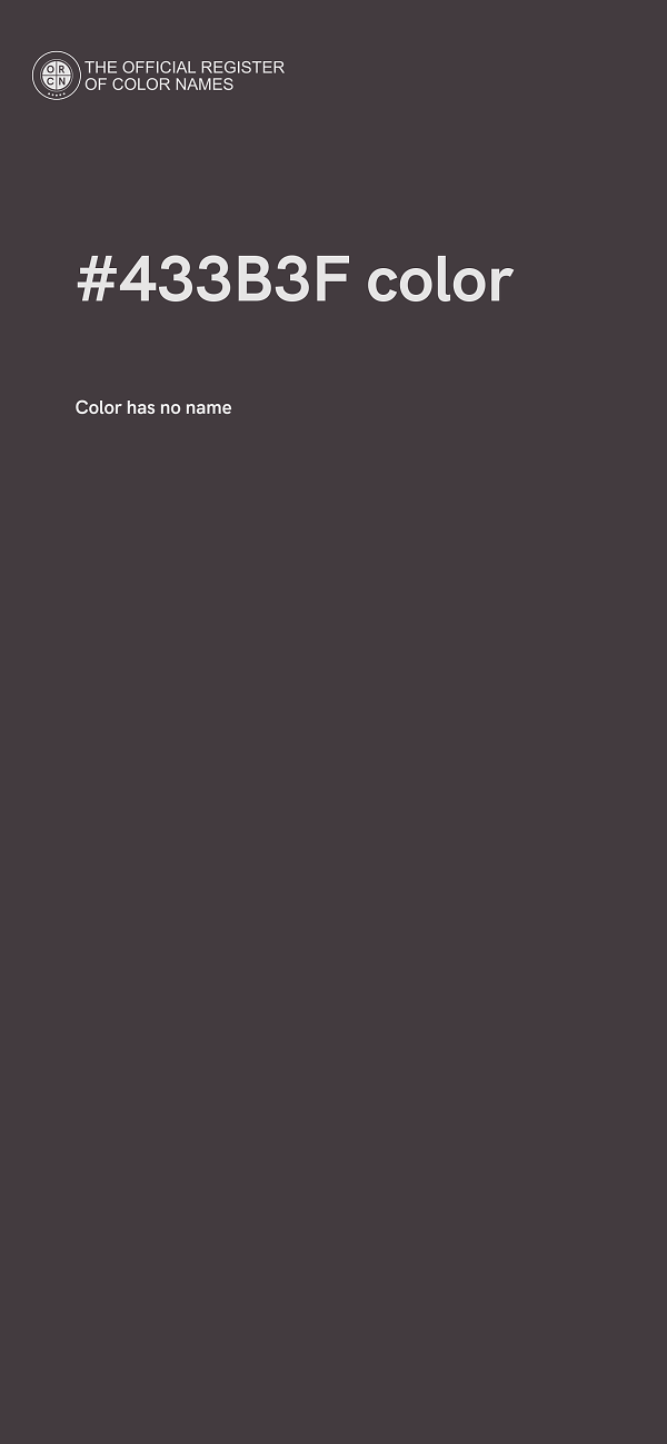 #433B3F color image