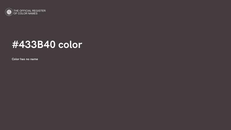 #433B40 color image