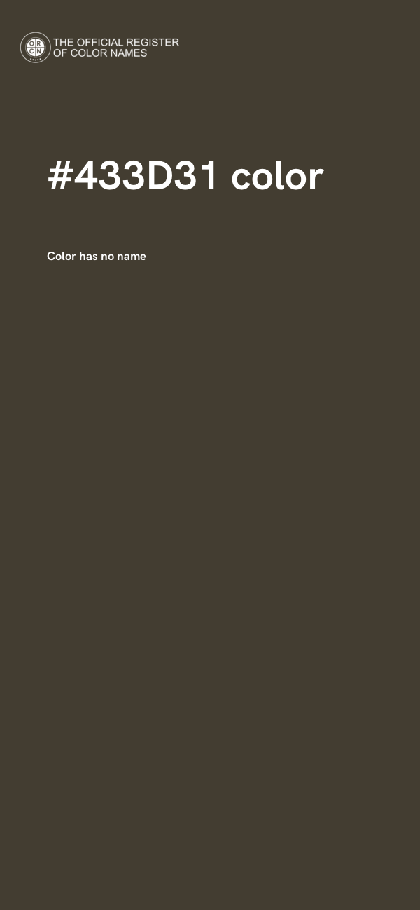 #433D31 color image