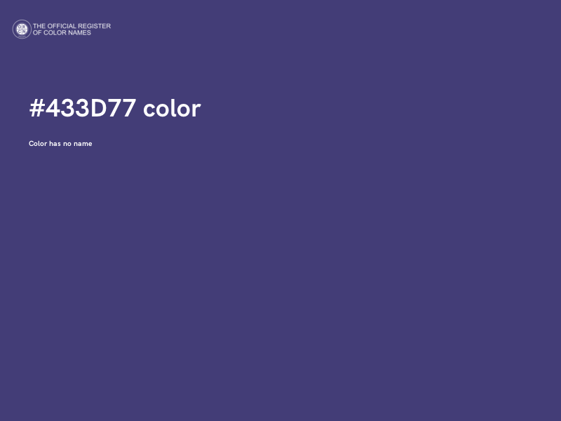#433D77 color image