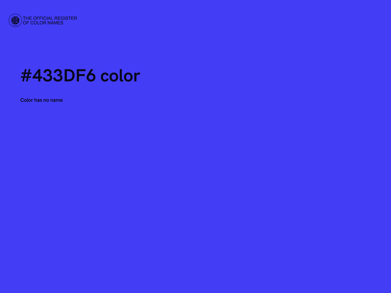 #433DF6 color image