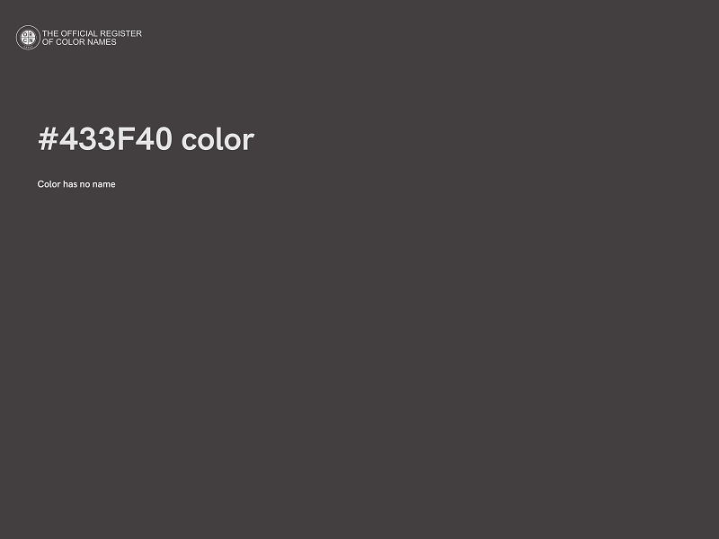 #433F40 color image