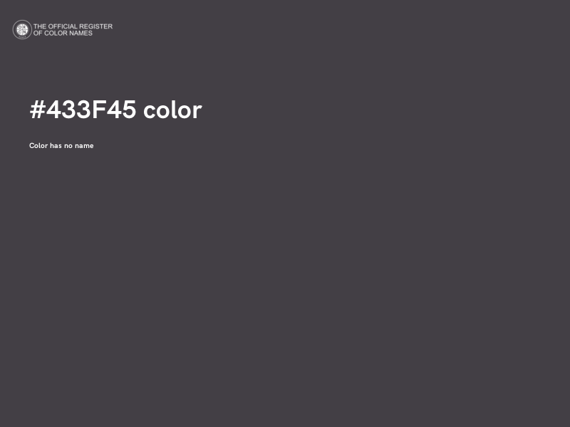 #433F45 color image