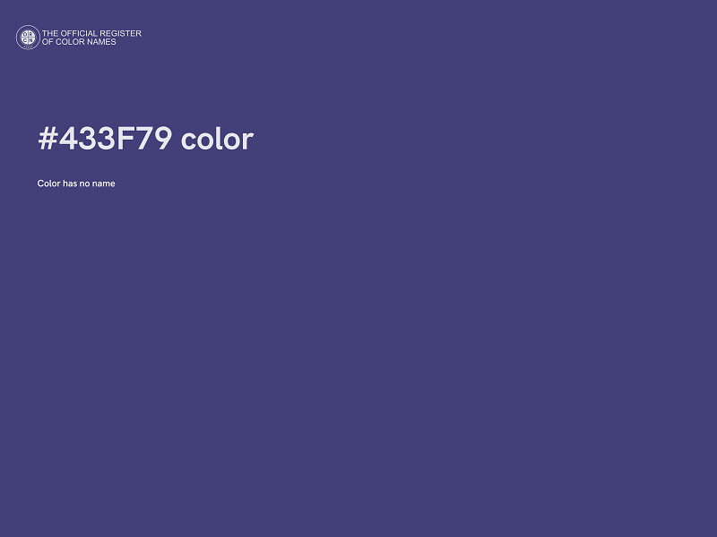 #433F79 color image