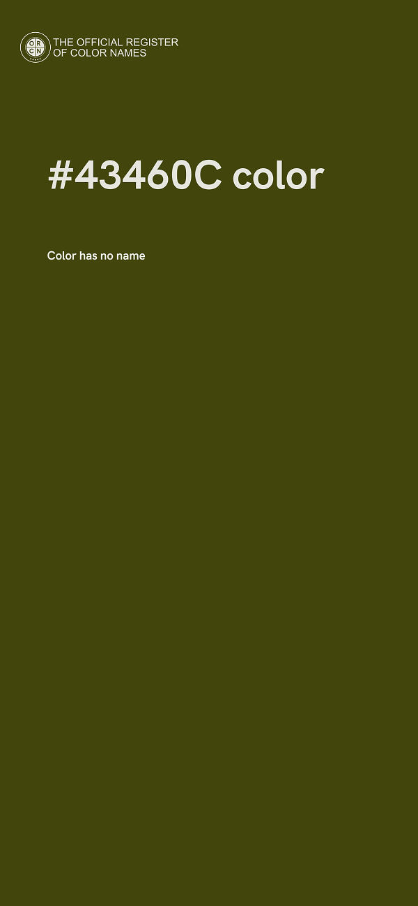 #43460C color image