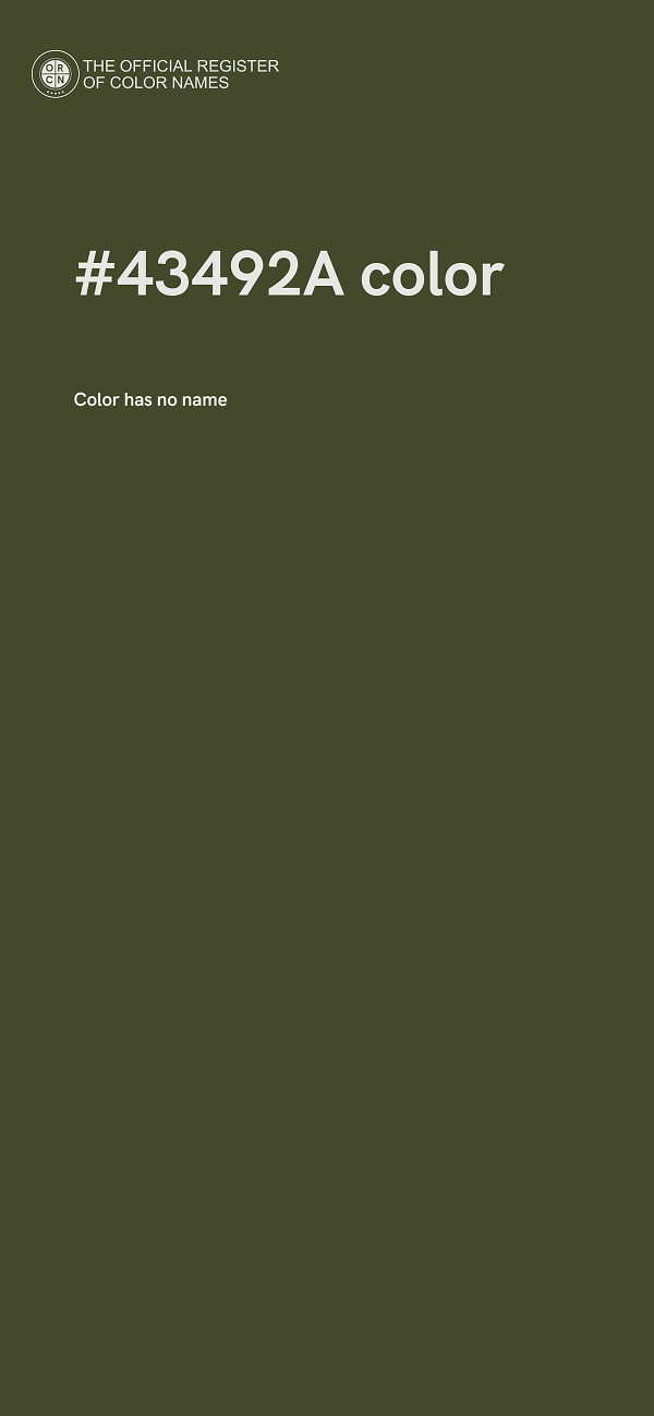 #43492A color image