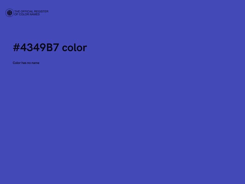 #4349B7 color image