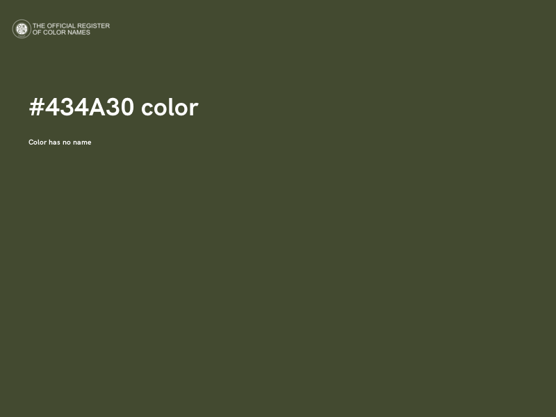 #434A30 color image